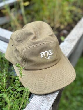 Fox Olive Canvas 5-Panel Cap with White Logo
